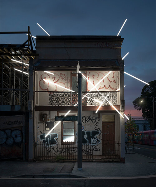 beams of light pierce through this 19th-century derelict building in sydney, australia