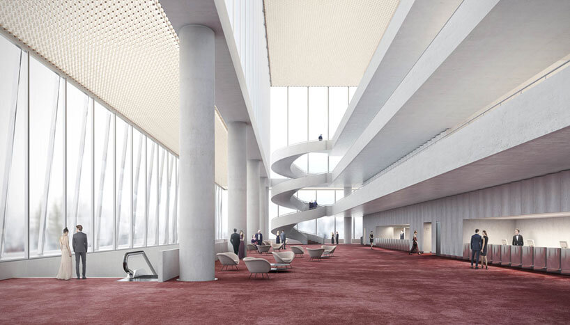 luca poian forms proposes a luminous, translucent concert hall in vilnius