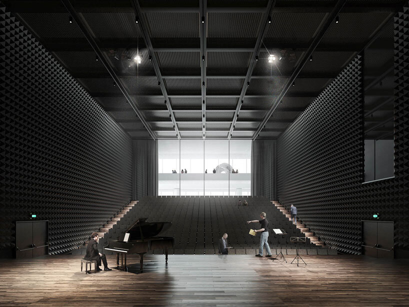 luca poian forms proposes a luminous, translucent concert hall in vilnius