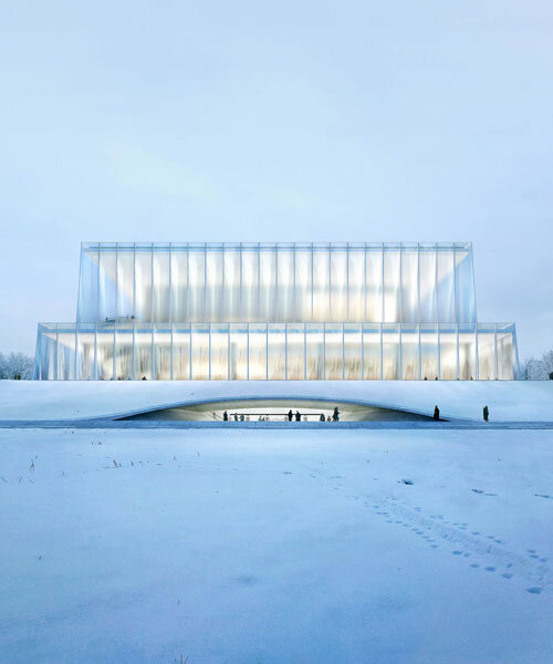 luca poian forms proposes a luminous, translucent concert hall in vilnius