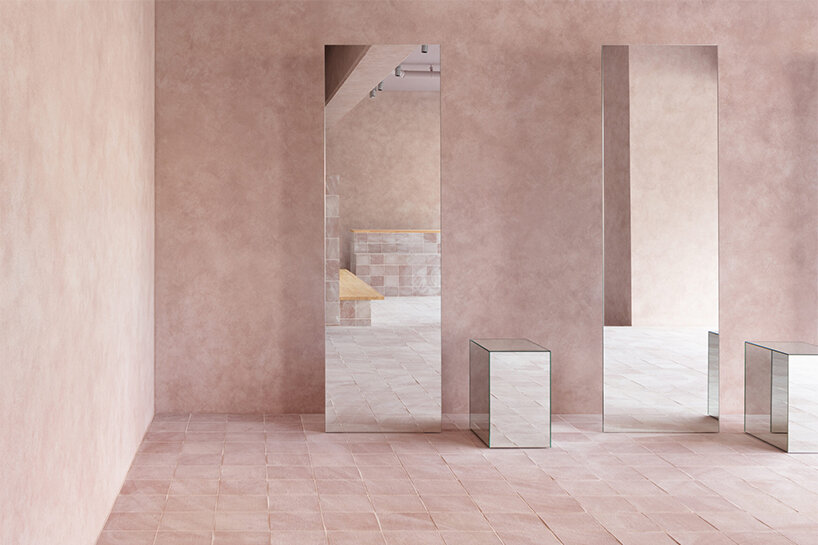 yusuke yoshino architects completes blush-pink hair salon in rural japan