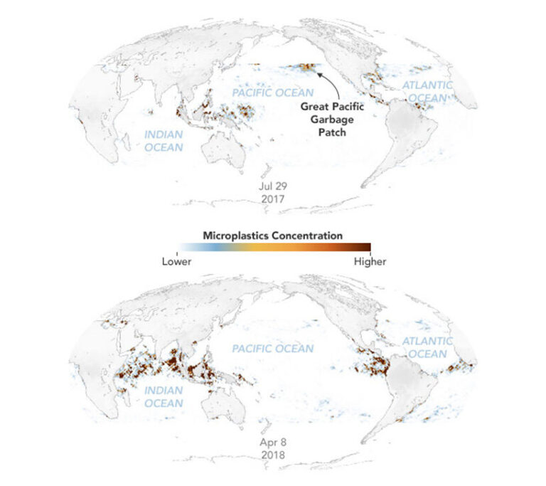 NASA Animation Reveals The Ocean's Microplastics From Space