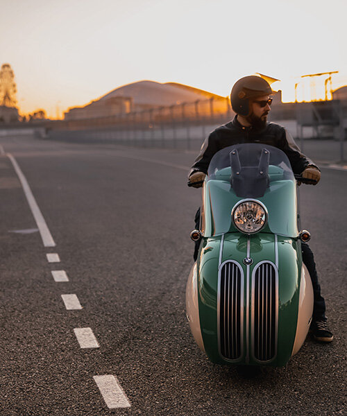 nmoto drives BMW motorcycle into golden age with art deco streamliner kit