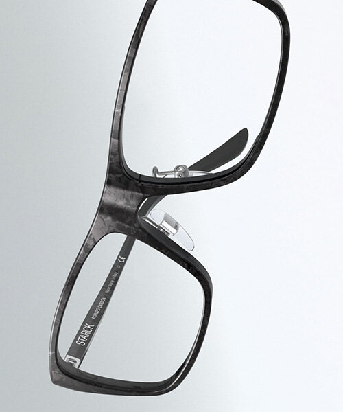 philippe starck designs bio-based forged carbon eyewear with luxottica