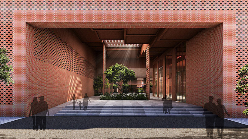 sanjay puri architects shapes university in india as a staggered landscape of green terraces