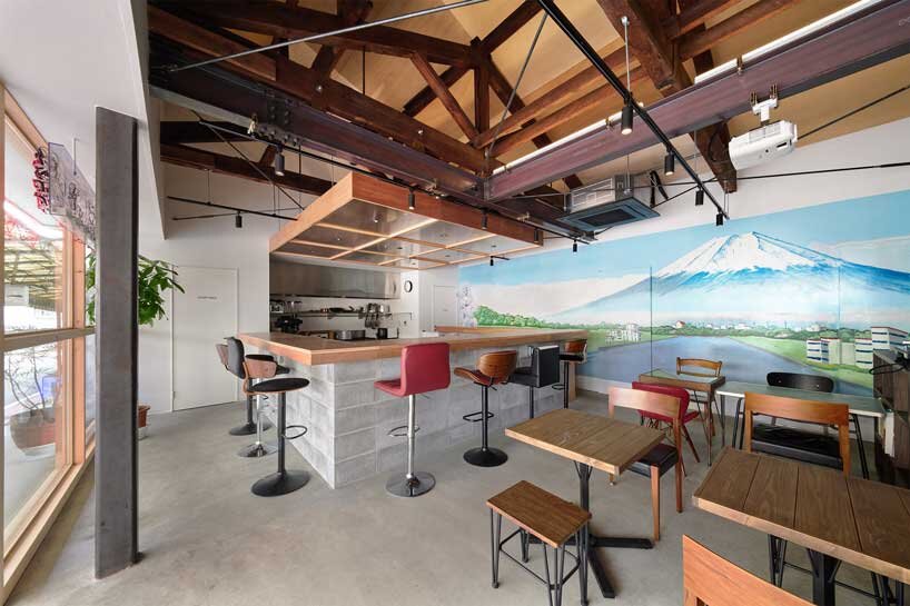 spicy architects + OFDA reactivate mount fuji city with a new café