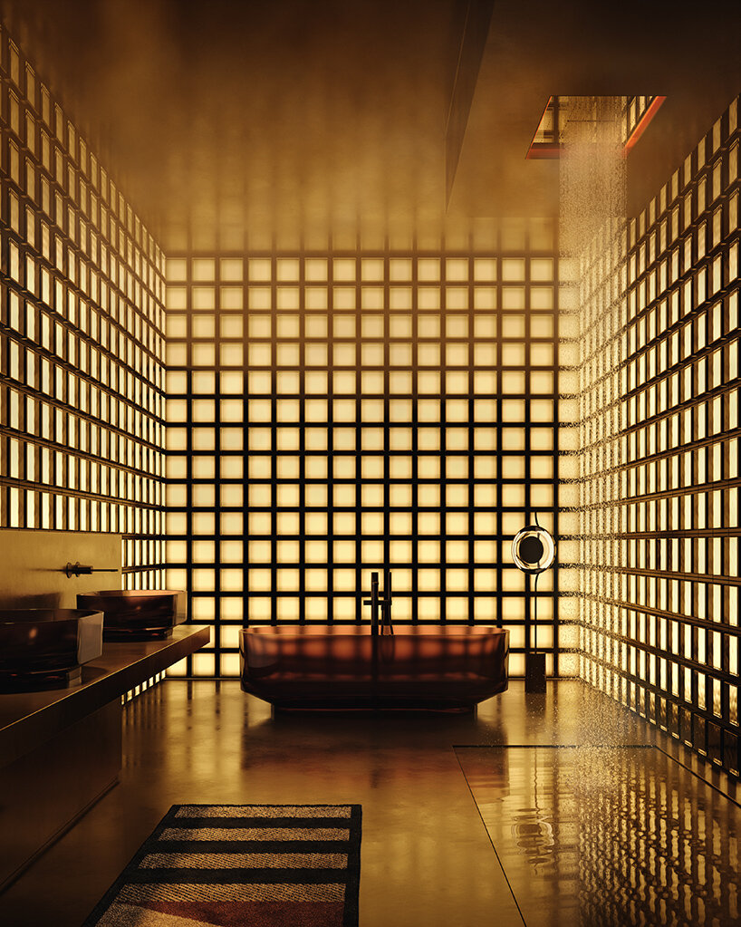 antoniolupi sculpts baths and sinks with translucent, colorable cristalmood