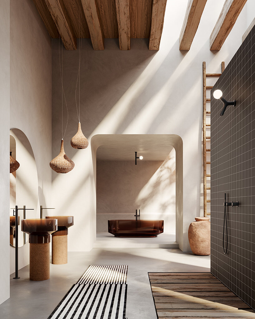 antoniolupi's total-look concept creates bathroom ecosystems of customizable products