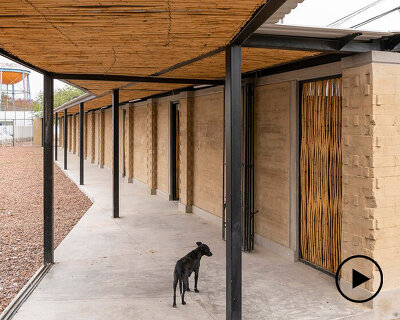 compressed earth blocks build this community center in xoxocotla, mexico