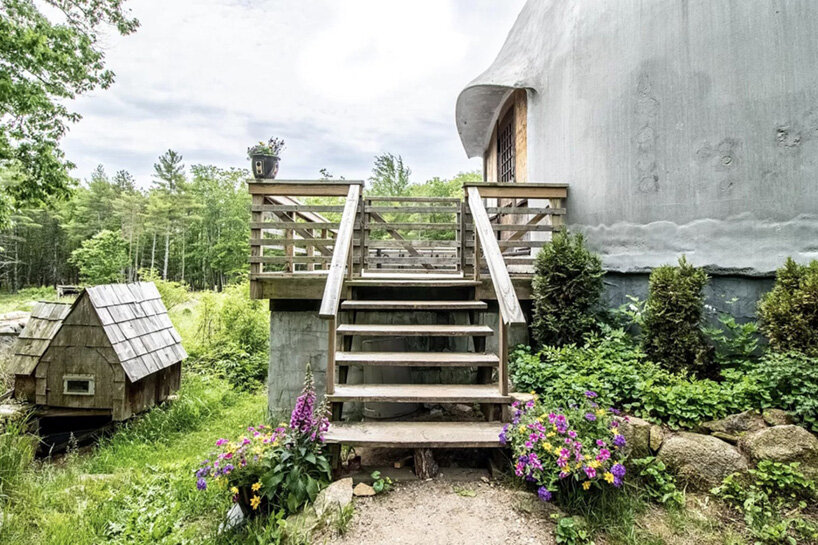 among the woods of coastal maine, an artist's handcrafted dome home is for sale