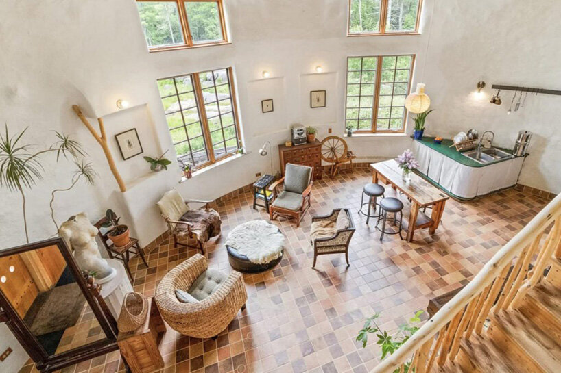 among the woods of the coast of Maine, an artist's handcrafted dome home is for sale
