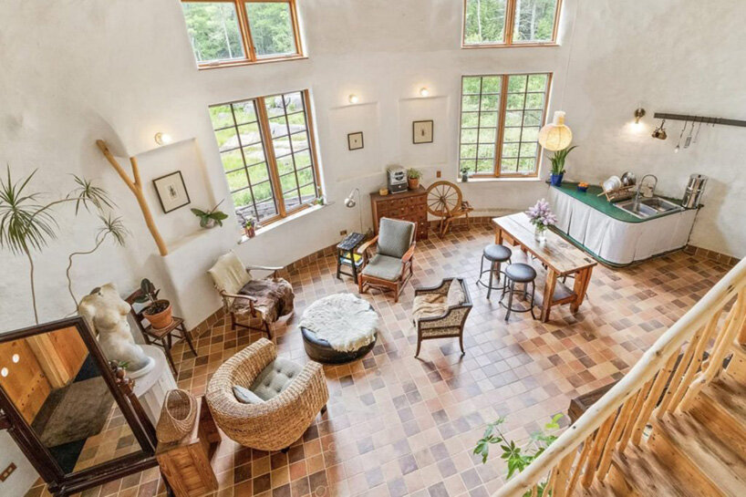 among the woods of coastal maine, an artist's handcrafted dome home is for sale