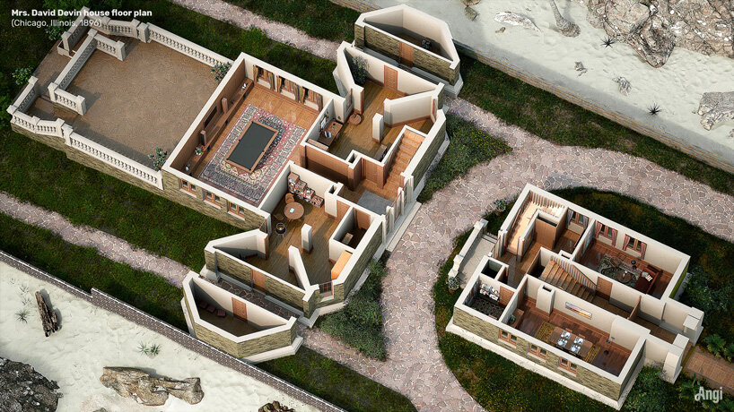 three frank lloyd wright unbuilt houses are brought to life as digital reconstructions