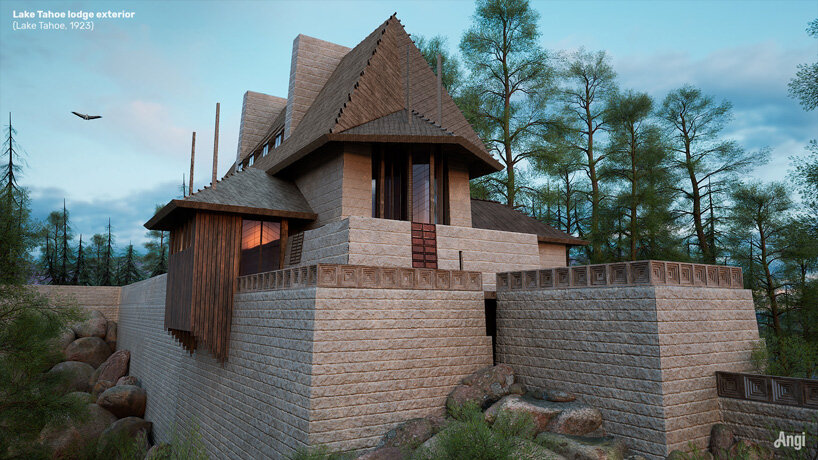 three frank lloyd wright unbuilt houses are brought to life as digital reconstructions