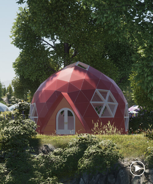 geoship installs the world's first ceramic geodesic dome in california