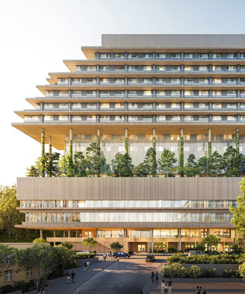 new images revealed of herzog & de meuron's layered hospital for UCSF