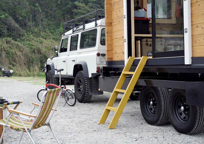 hit the road with this cozy 6.5 sqm timber cabin on wheels