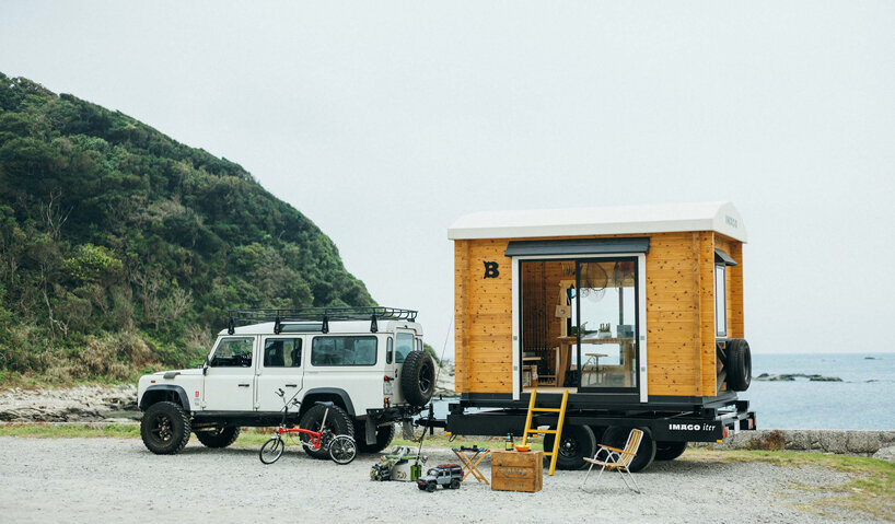 hit the road with this cozy 6.5 sqm timber cabin on wheels