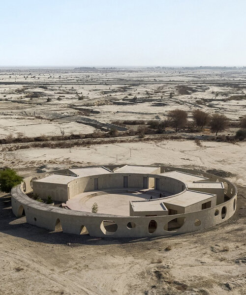 daaz office wraps a 'playful shell' around this circular school in rural iran