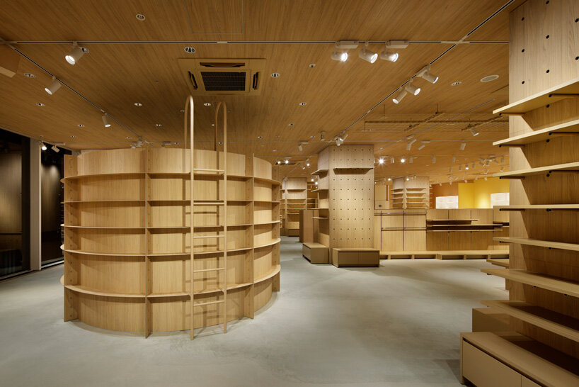 schemata architects clads entire tokyo restaurant interior in artificial wood films
