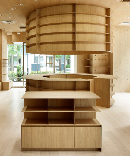 schemata architects clads entire tokyo restaurant interior in artificial wood films