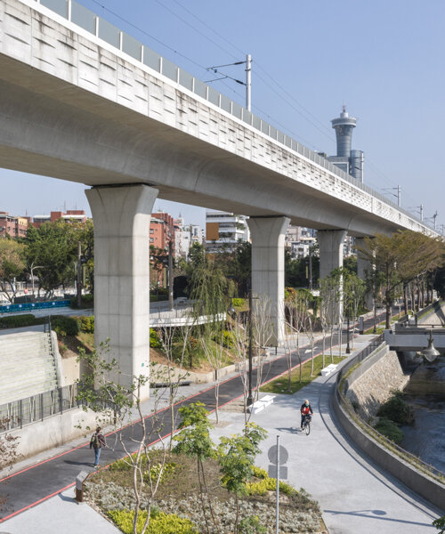 mecanoo turns taichung railway line into 1.7km long green corridor