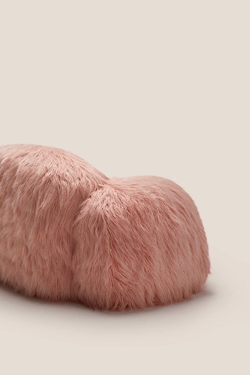 vladimir naumov designs dreamy pink 'yeti' sofa for MISSANA LAB