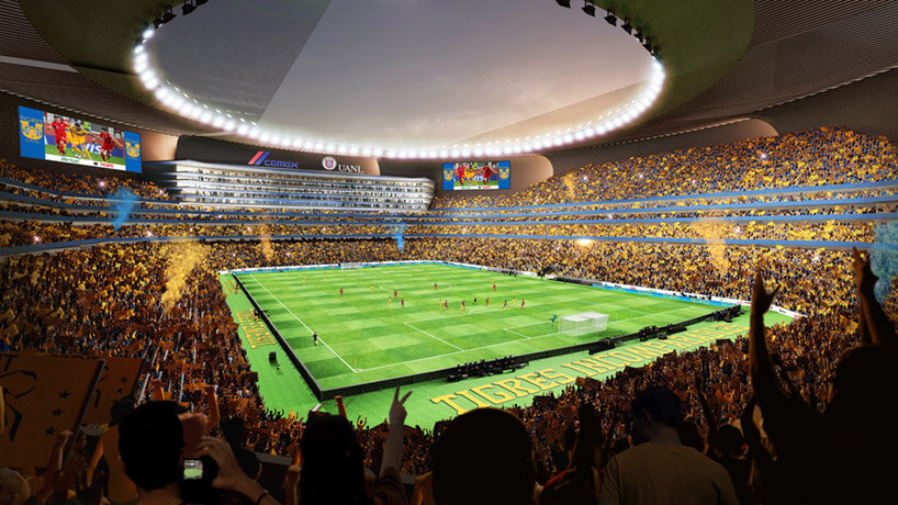 populous unveils winning stadium design for mexico football club tigres UANL