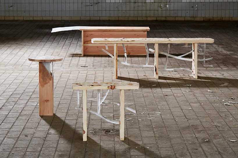 sho ota highlights the quality of wood grain, as if he listened to the material