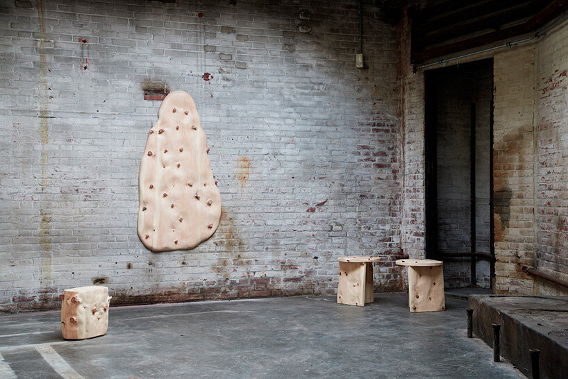 sho ota highlights the quality of wood grain, as if he listened to the material