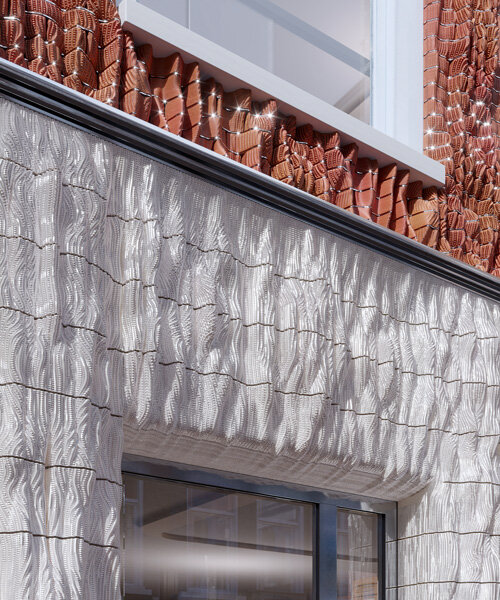 studio RAP 3D prints ceramic tiles and red bricks for amsterdam boutique facade