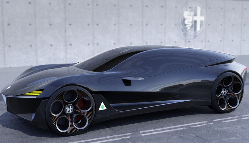 klaus dahlenkamp envisions a sleek, futuristic alfa romeo supercar concept