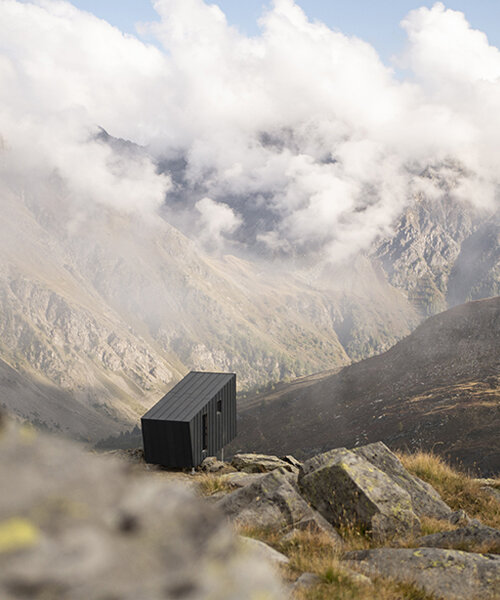 BCW collective's winning 'bivouac bredy' hut design overlooks the italian alpine valley