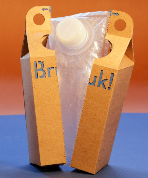 bruk cartons split open to make paper and plastic easier to recycle