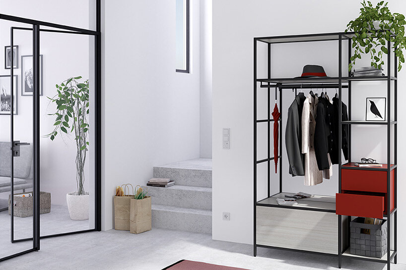 modular shelving 'creo' by raumplus makes tidying up flexibly stylish