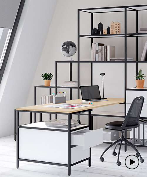 modular shelving 'creo' by raumplus makes tidying up flexibly stylish