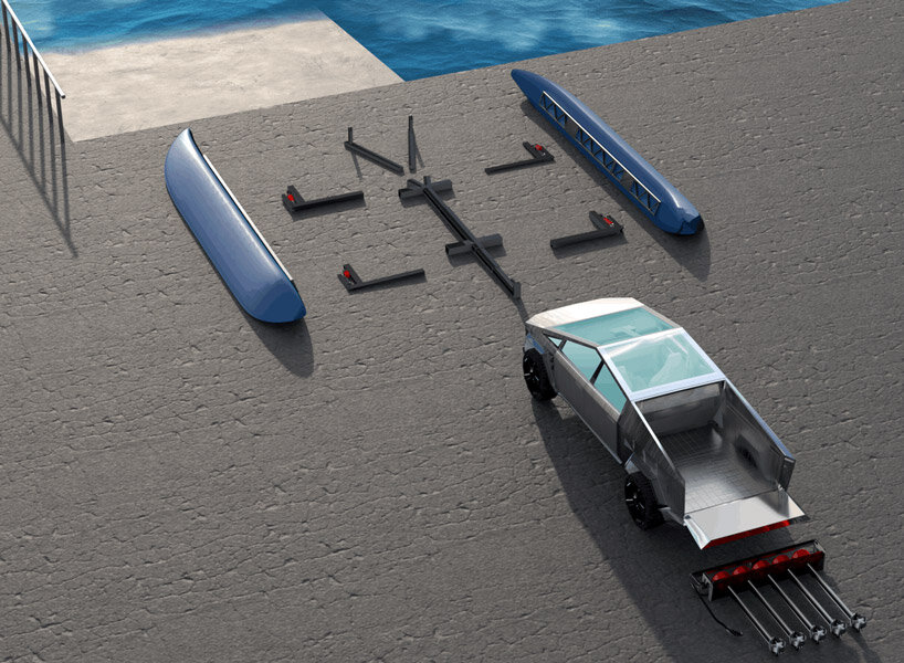 transforming tesla’s Cybertruck into an amphibious, high-performance watercraft