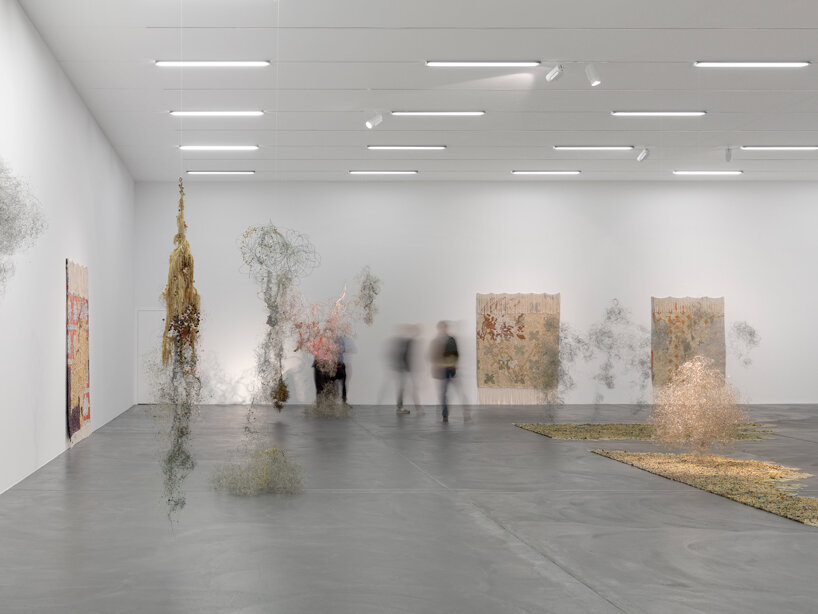 igshaan adams brings cloud-like sculptures and woven pathways to kunsthalle zurich