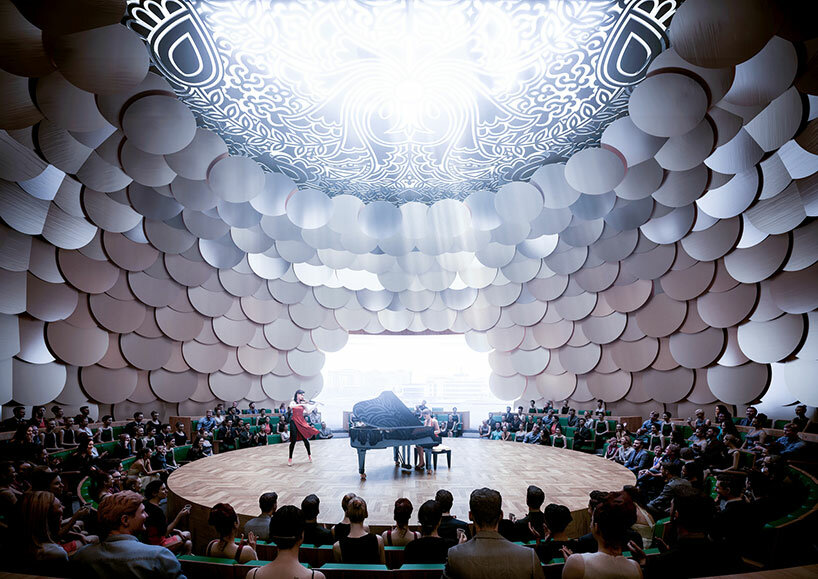 explore kengo kuma's winning entry for kamal theater in russia's republic of tatarstan