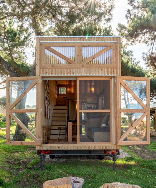 madeiguincho unveils its latest off-grid 'tiny house on wheels' in portugal