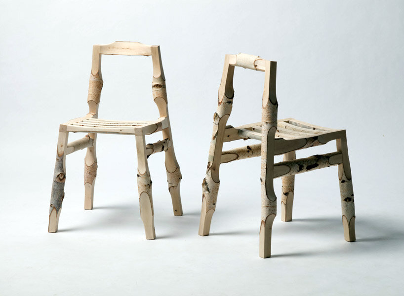 designer Mattias Gschwendtner reuses leftover materials from the wood industry