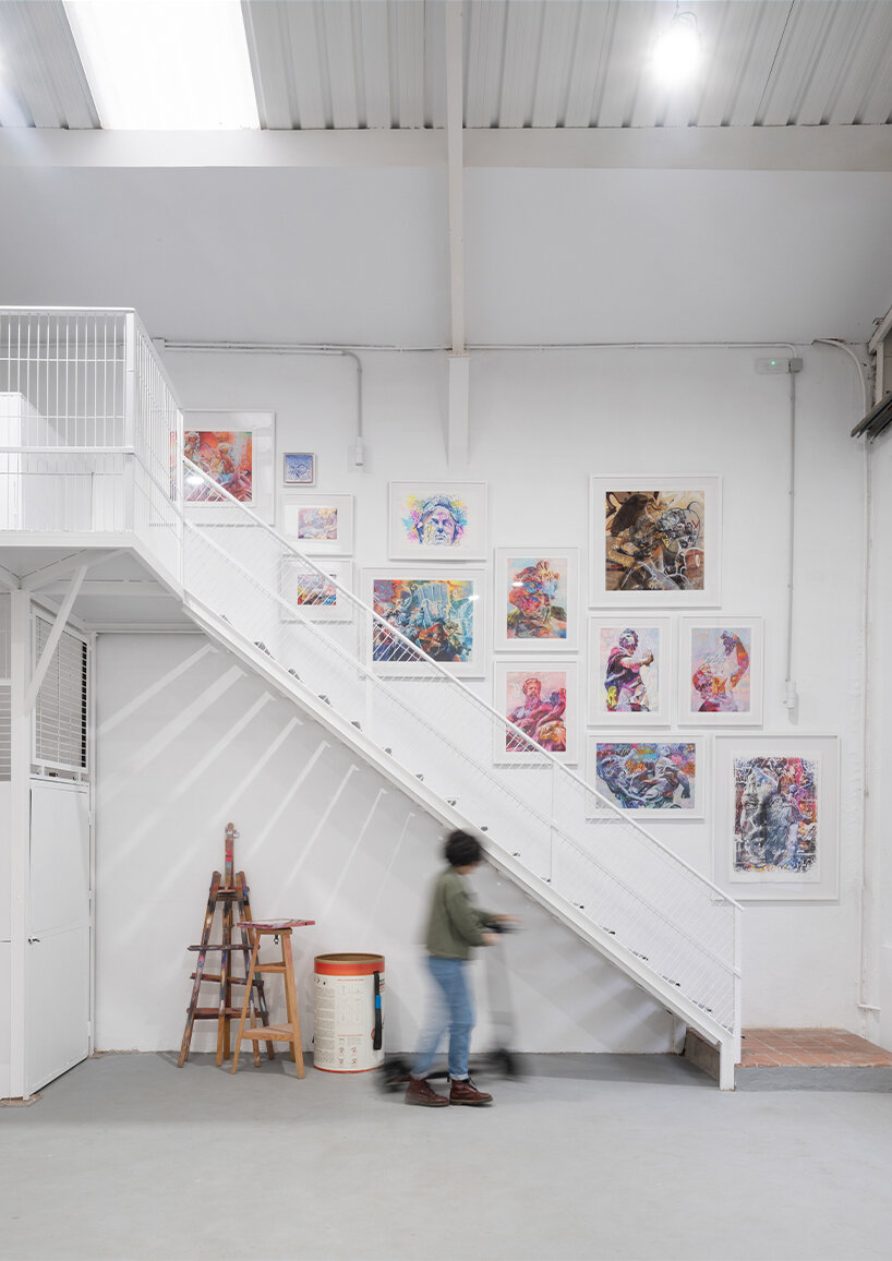 pichiavo's new art studio is a converted warehouse in valencia