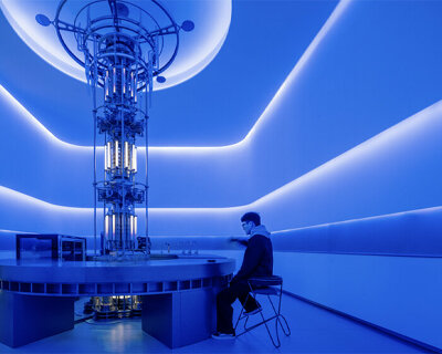 WUUX installs rotating cyberpunk tower inside chinese concept store