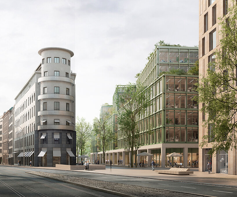 david chipperfield architects' winning proposal for mixed-use complex in munich