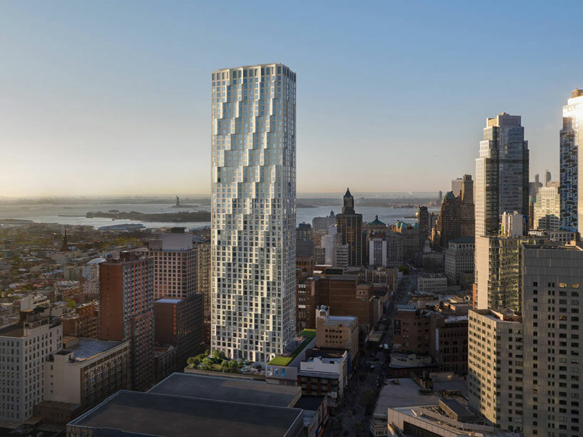 studio gang's rippling luxury tower '11 hoyt' is completed in brooklyn, interiors unveiled