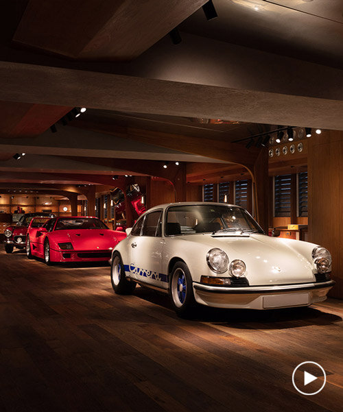 'the library' houses a luxurious showroom for collectible cars in hong kong