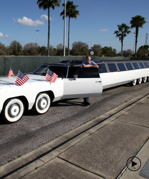 100-feet world’s longest car complete with a swimming pool, golf course, and helipad