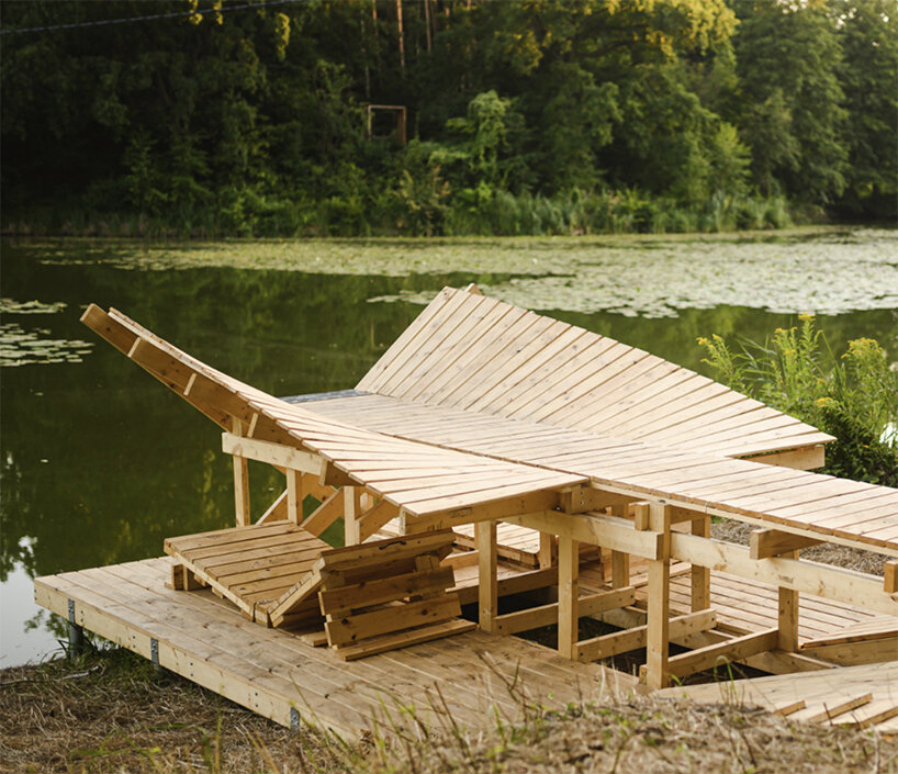 architecture students design and build wooden bird observatory in poznań, poland