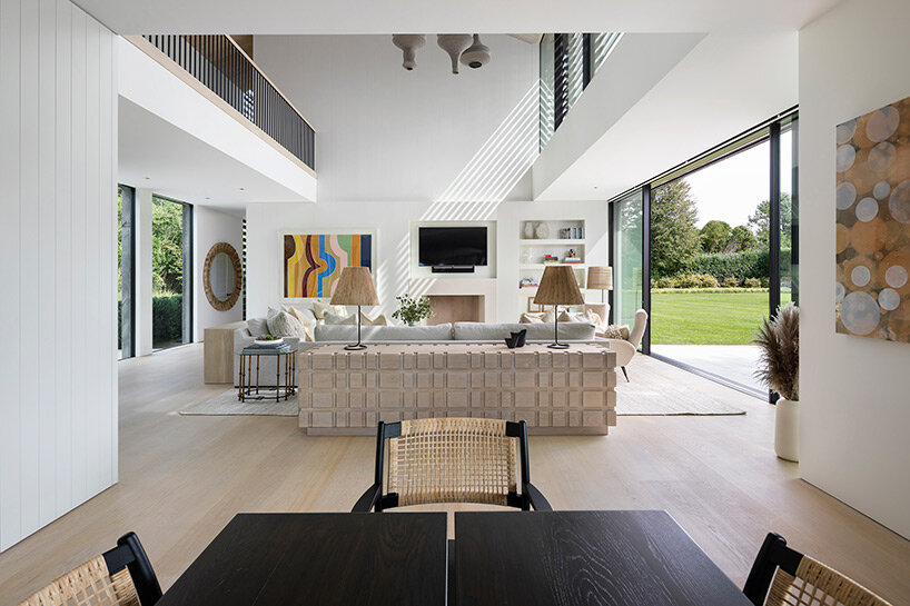 birdseye's lathhouse in the hamptons references traditional gabled farm structures