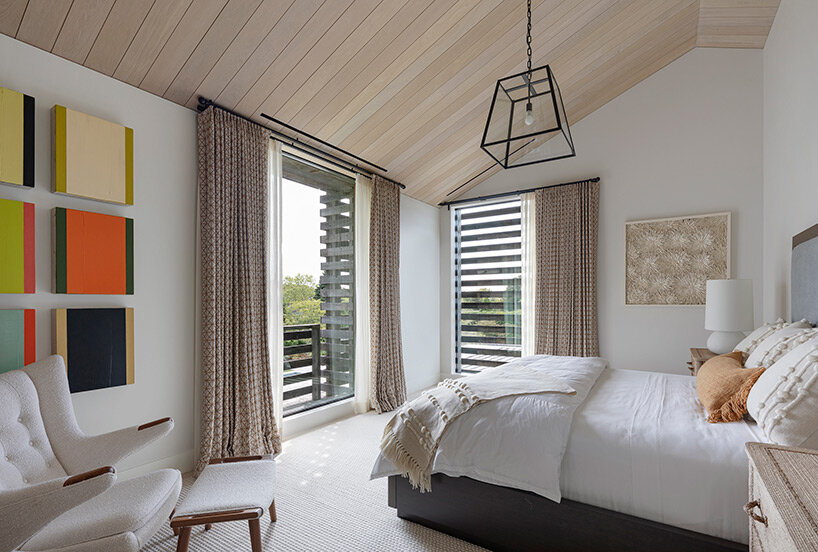 birdseye's lathhouse in the hamptons references traditional gabled farm structures